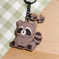 Raccoon Wooden Keychain