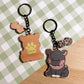 Hippo Wooden Keychain