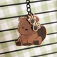 Beaver Wooden Keychain