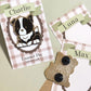 Personalised Border Collie Enamel Pin - Named Backing Card
