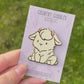 Cream Goat Enamel Pin