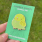 Green Budgie Plated Enamel Pin