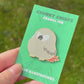 African Grey Parrot Enamel Pin