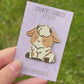 Brown Goat Enamel Pin